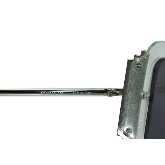 D0 NEW BOUCHERON PARIS BC0002S 005 Crystal Silver/Smoke Mirror Lens Sunglasses - Picture 7 of 7